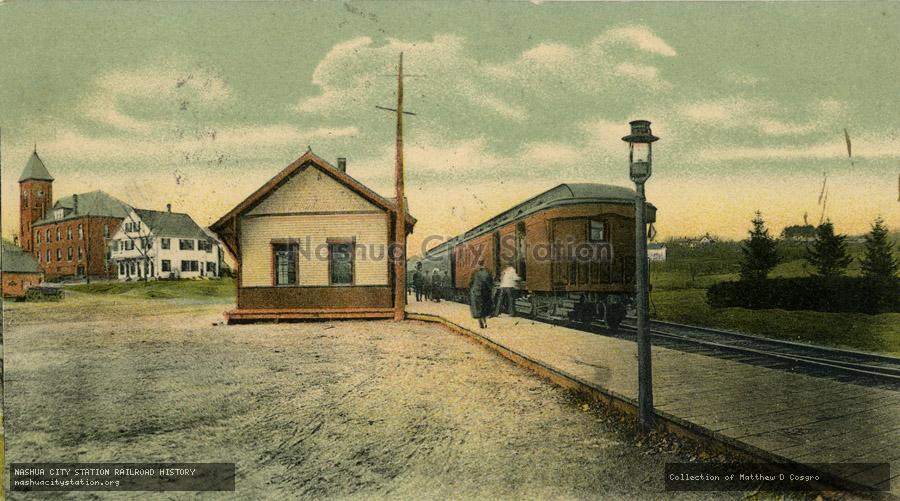 Postcard: Railroad Station, Alton, New Hampshire